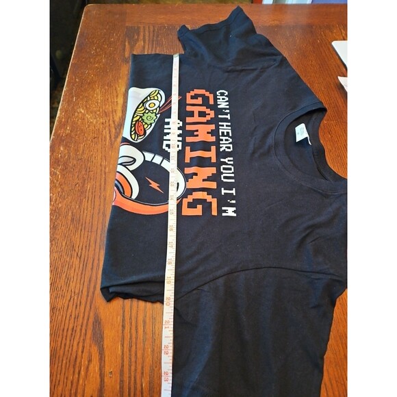 Gamer Tee Can't Hear You I'm Gaming And Eating Ramen‎ T-Shirt Med 100% Co (A292) - Picture 5 of 6